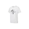 T-shirt casual a maniche corte con stampa e collo rotondo, bianca