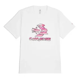 T-shirt con grafica a stelle, chevron e nuvole Taglie asiatiche “Bianco”
