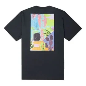 T-shirt con grafica Neon Nature Taglie asiatiche “Nero”