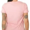 T-shirt con logo centrale sul davanti Taglie asiatiche “Rosa Bianco”