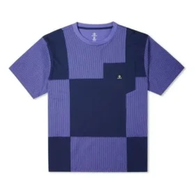 T-shirt con tasche in jersey a blocchi di colore Taglie asiatiche “Viola”