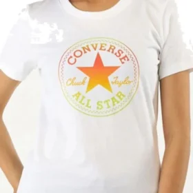 T-shirt Ombre Chuck Patch Crew taglie asiatiche “White Yellow”