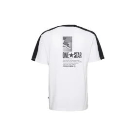 T-shirt One Star Panel Taglie asiatiche “White”