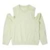 Top con spalle scoperte in maglia intrecciata Taglie asiatiche “Verde chiaro”