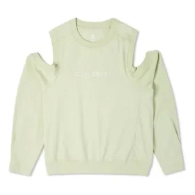 Top con spalle scoperte in maglia intrecciata Taglie asiatiche “Verde chiaro”