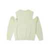 Top con spalle scoperte in maglia intrecciata Taglie asiatiche “Verde chiaro”