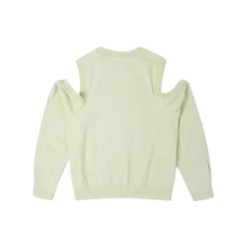 Top con spalle scoperte in maglia intrecciata Taglie asiatiche “Verde chiaro”