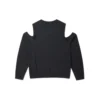 Top con spalle scoperte in maglia ritorta Taglie asiatiche “Nero”