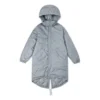 Trench lungo in piuma Taglie asiatiche “Grigio”