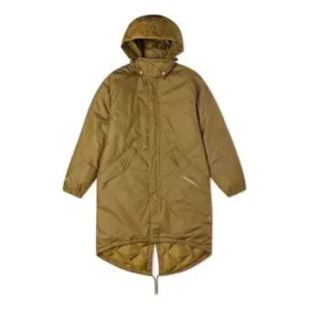 Trench lungo in piuma Taglie asiatiche “Marrone”